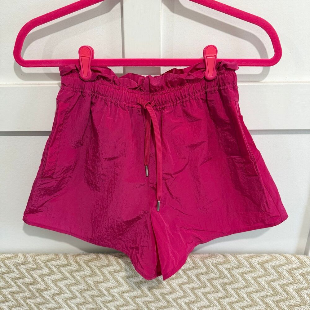 Varley Tulair High Rise Shorts 3 Pull On Nylon Vibrant Fuchsia